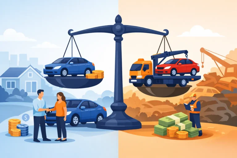 Private Sale Versus Wrecker: Which Pays More?